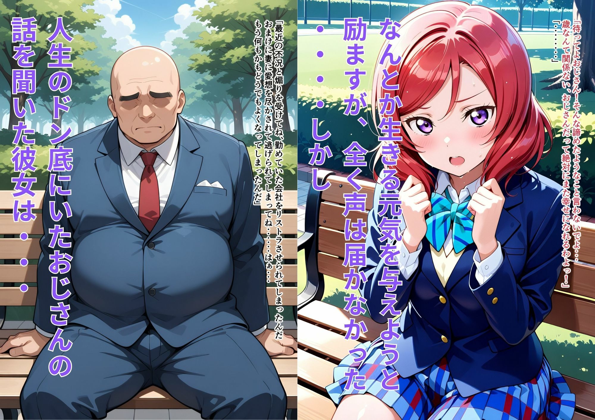 ツンツンしてる彼女のデレる相手は人生ドン底おじさん！？ サンプル2ページ目