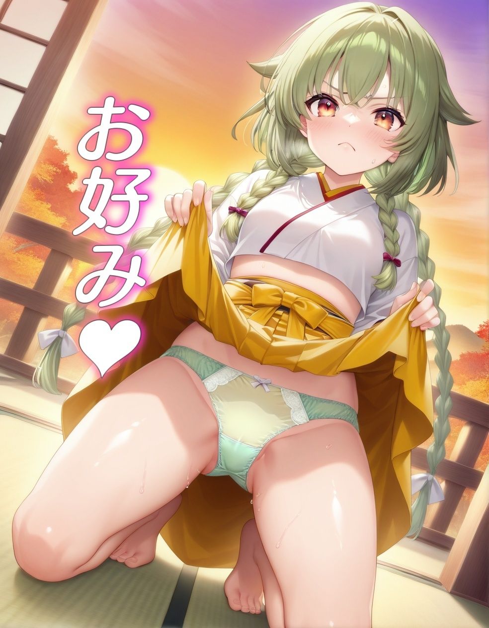 嫌な顔でパンツ見せてくる女侍 サンプル7ページ目