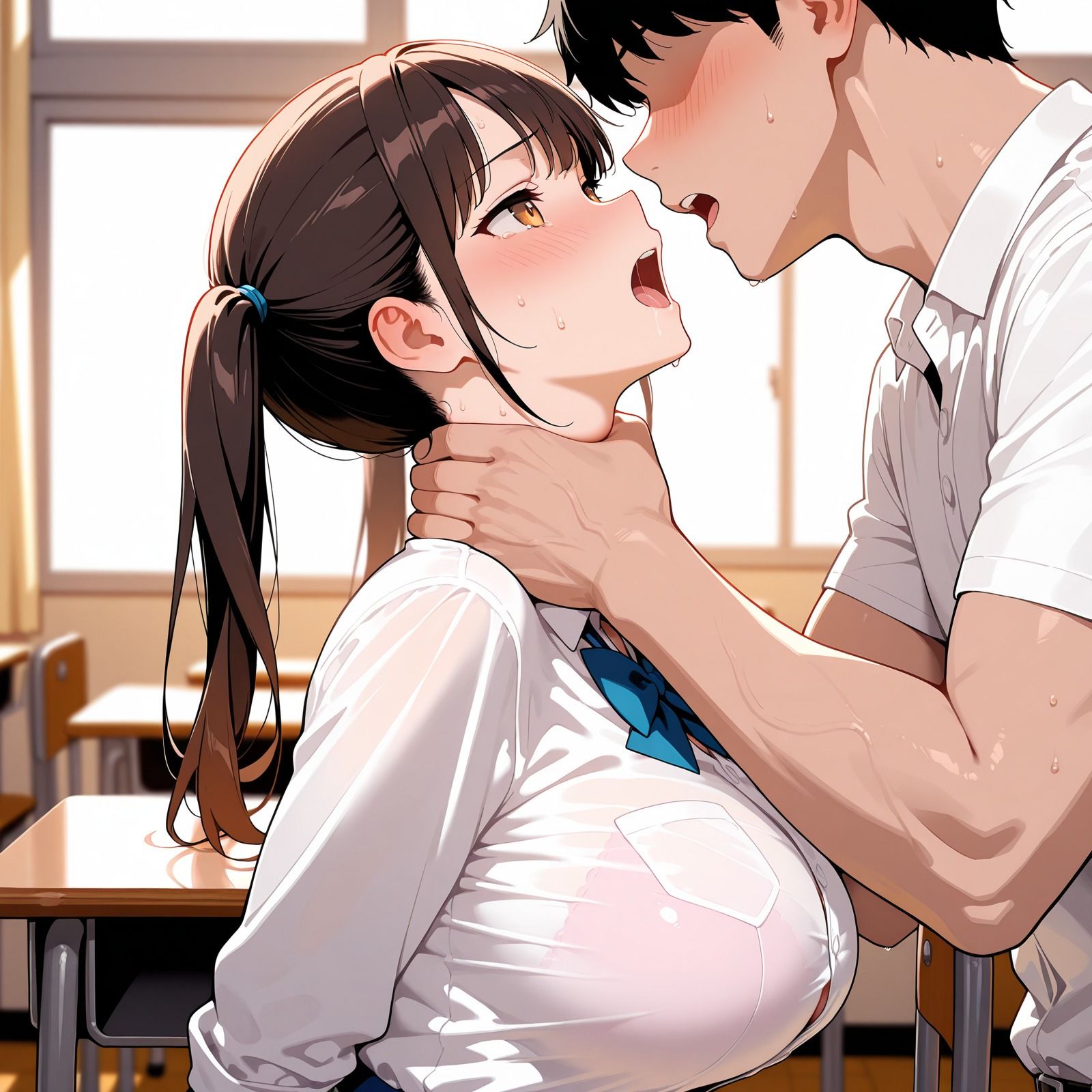 被虐・爆乳女子校生はみんなの肉便器 サンプル2ページ目