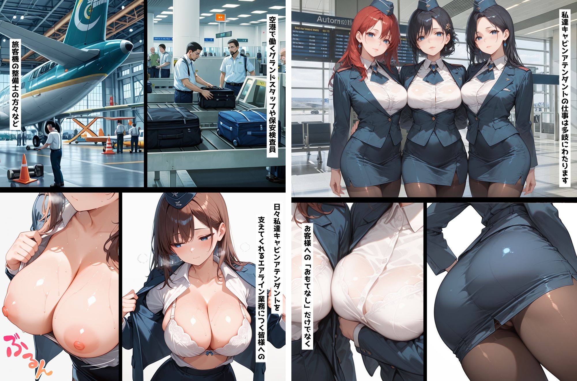 HoneyJunction総集編7  オープンカフェバニー バニーシリーズ3＆イキまくりCA2【セリフ入有】 サンプル6ページ目