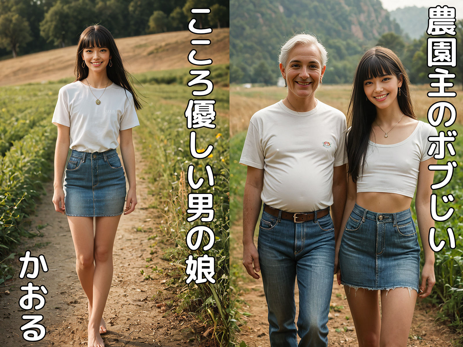 男の娘カオル 農園で緊縛される写真集 サンプル1ページ目