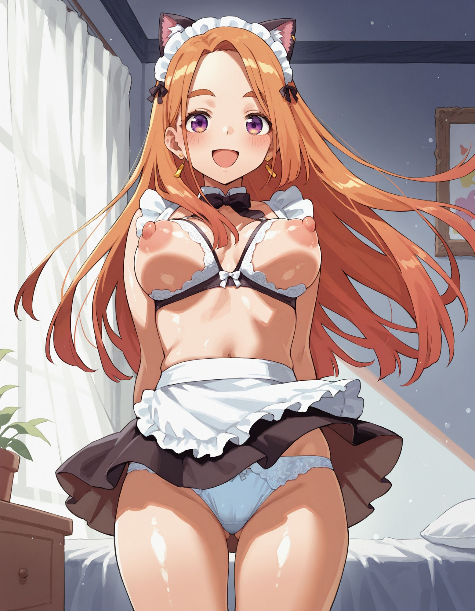 紫〇寺万里のパンチラ〜えちえちメイド服編〜 サンプル6ページ目