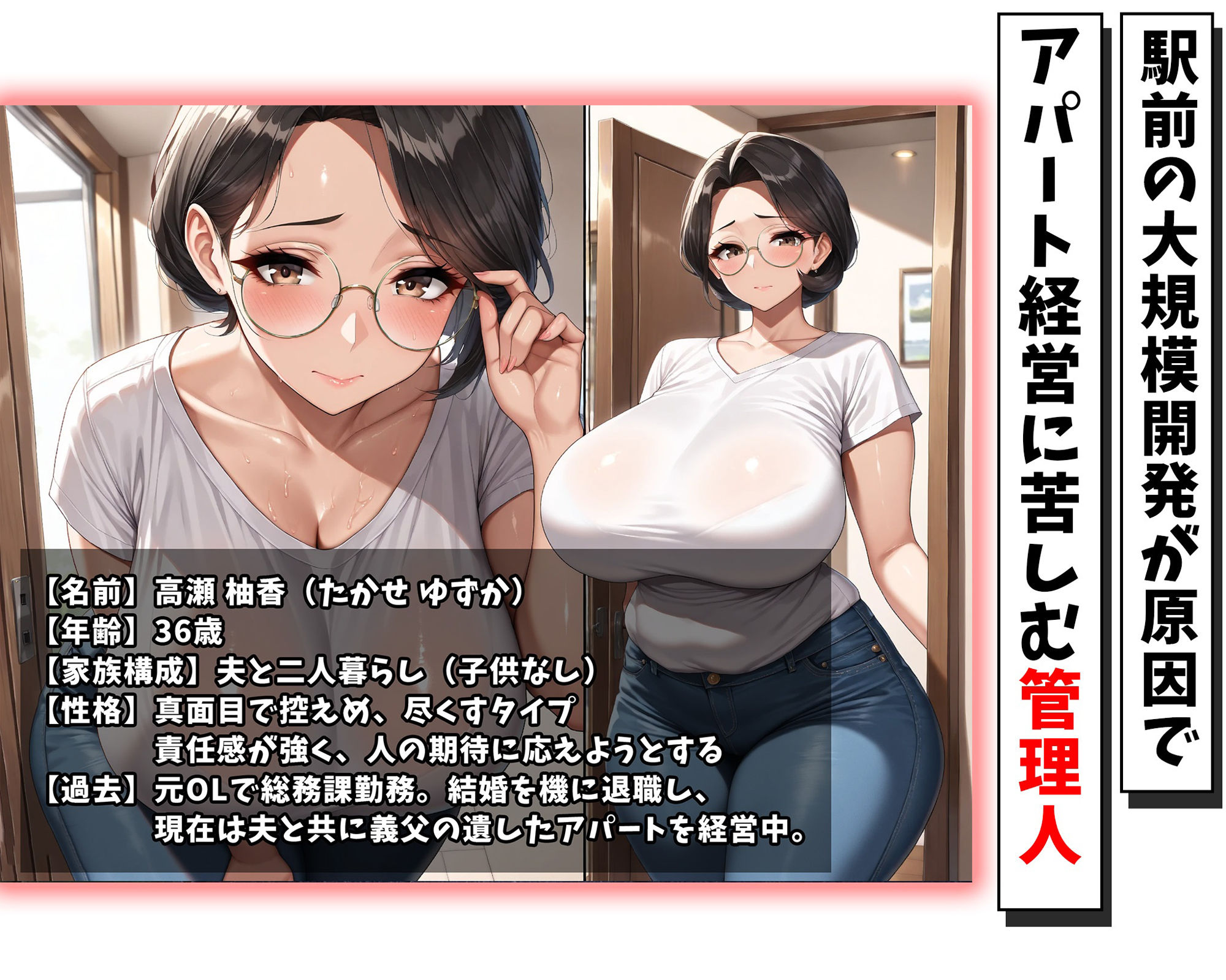 寝取られた真面目な爆乳妻 ゆずかーアパートの空室対策始めましたー サンプル1ページ目