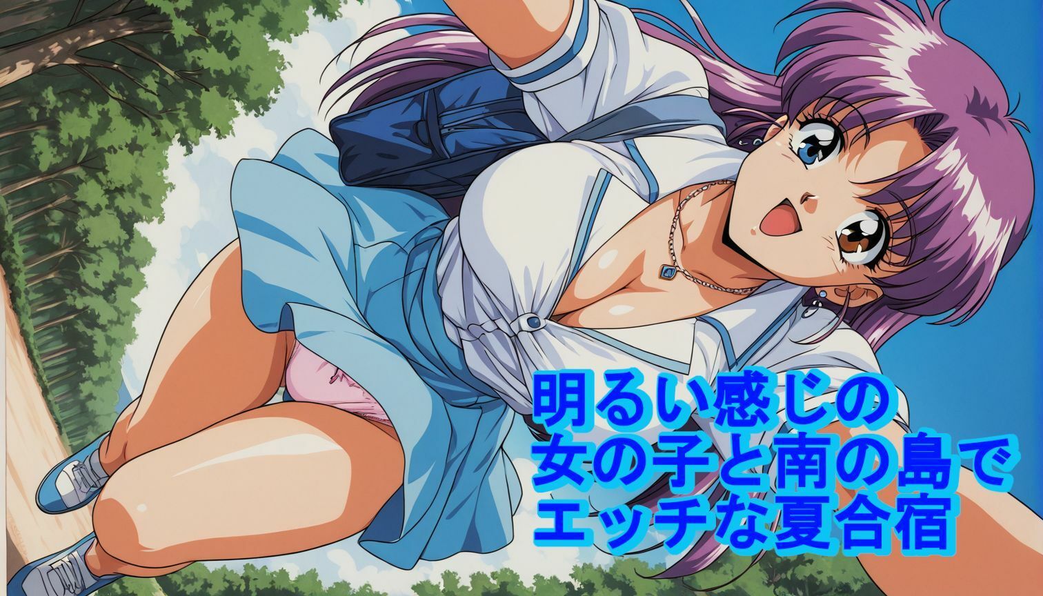 明るい感じの女の子と南の島でエッチな夏合宿 サンプル1ページ目