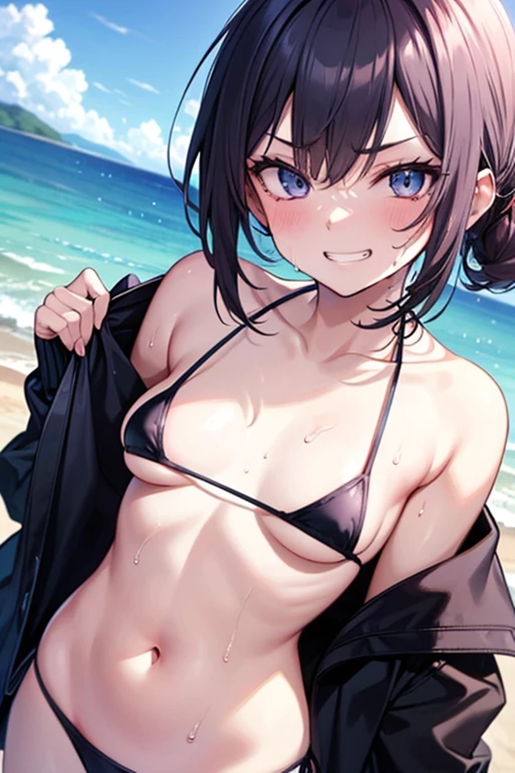 からかい好きのメスギャルさんと海水浴 サンプル3ページ目