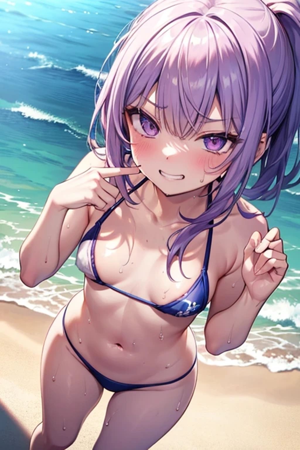 からかい好きのメスギャルさんと海水浴 サンプル4ページ目