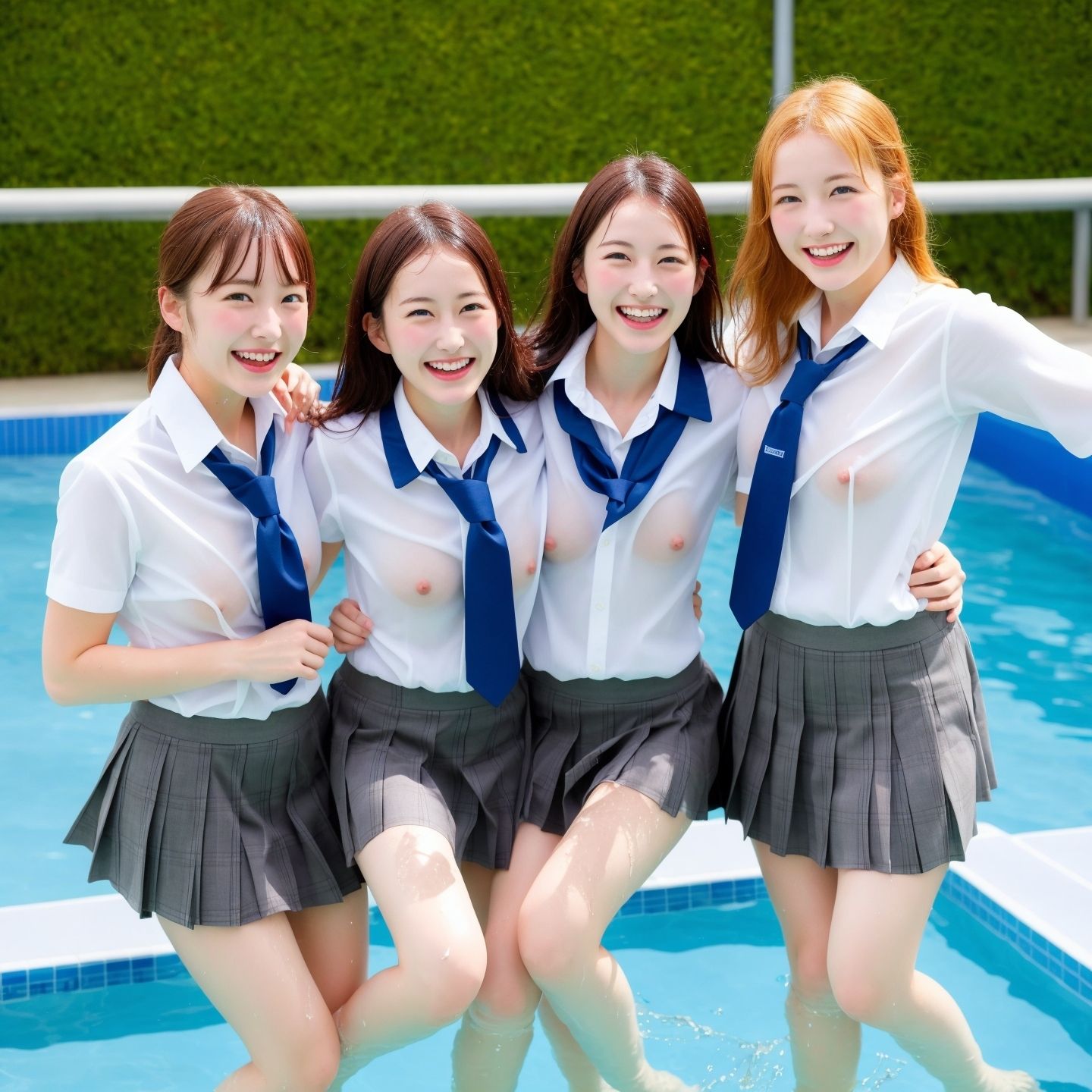 びしょ濡れ！放課後スクールプールの女子たち【151枚】 サンプル2ページ目