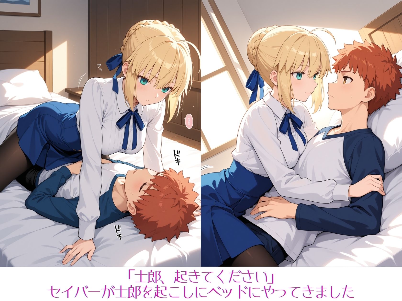 セイバーと朝のひととき サンプル1ページ目