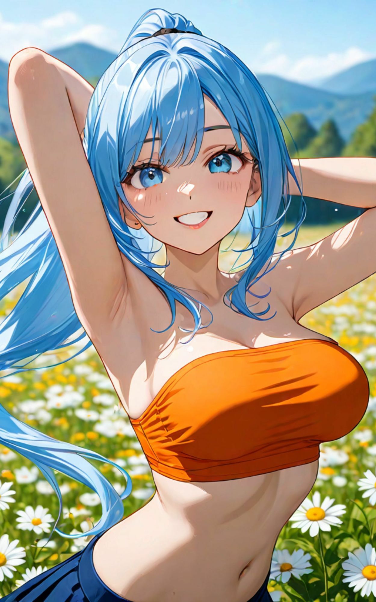 活発お姉さんの恥じらい＜AI美女イラスト集＞ サンプル1ページ目