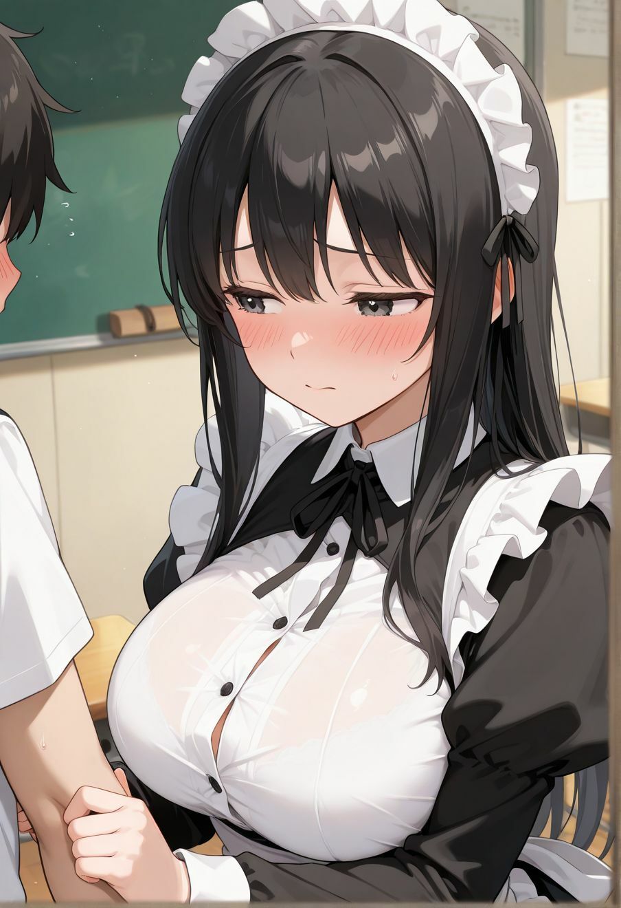 文化祭でメイド喫茶をした同級生に中出しセックス サンプル7ページ目