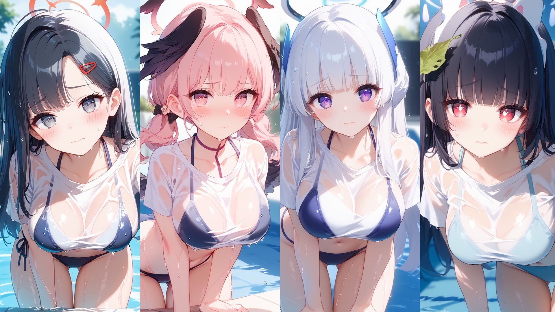 濡れT水着がエロすぎた（ハート）ブルー〇ーカイブver サンプル2ページ目