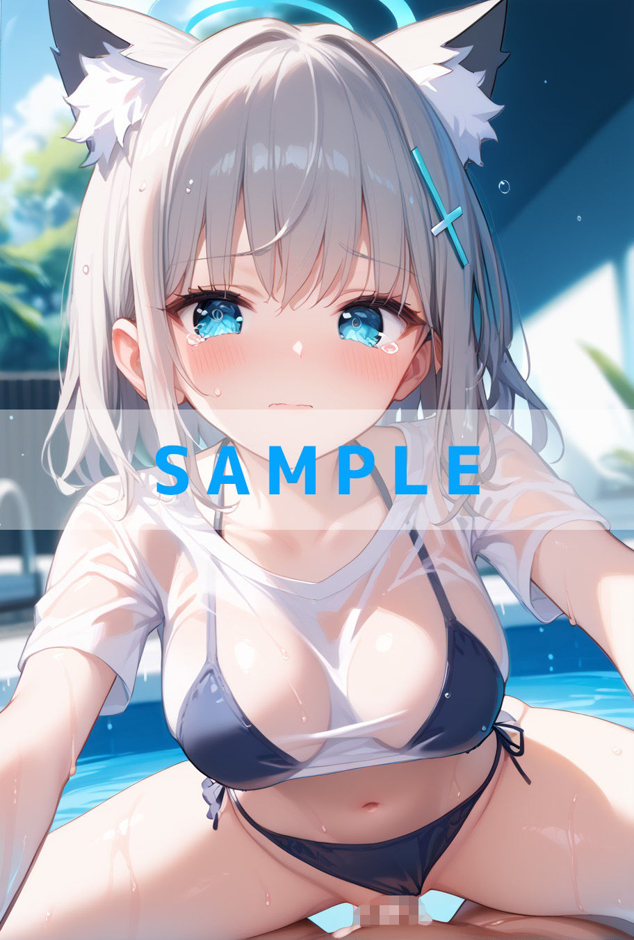濡れT水着がエロすぎた（ハート）ブルー〇ーカイブver サンプル9ページ目
