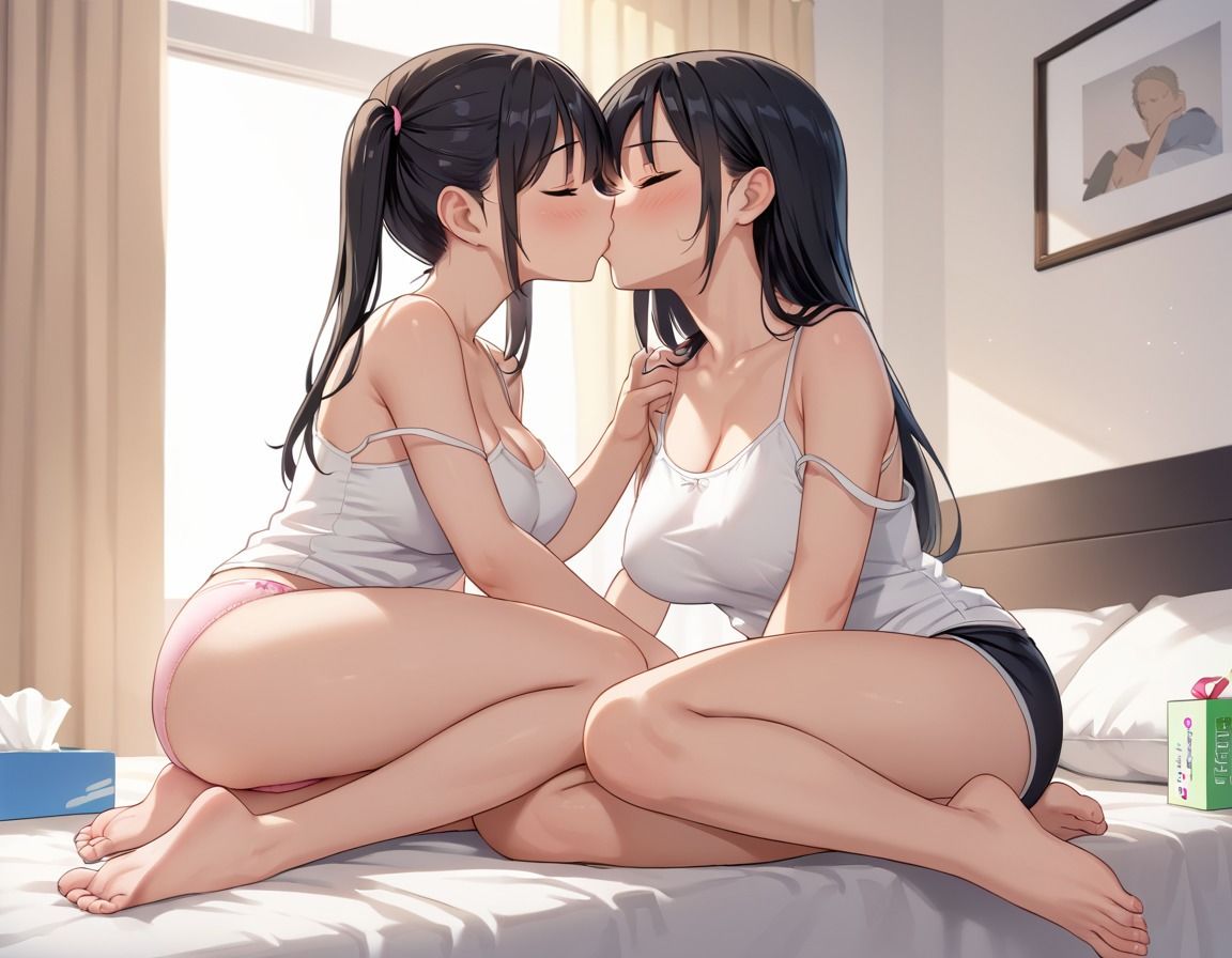 爆乳妹2人と3pしまくり サンプル8ページ目