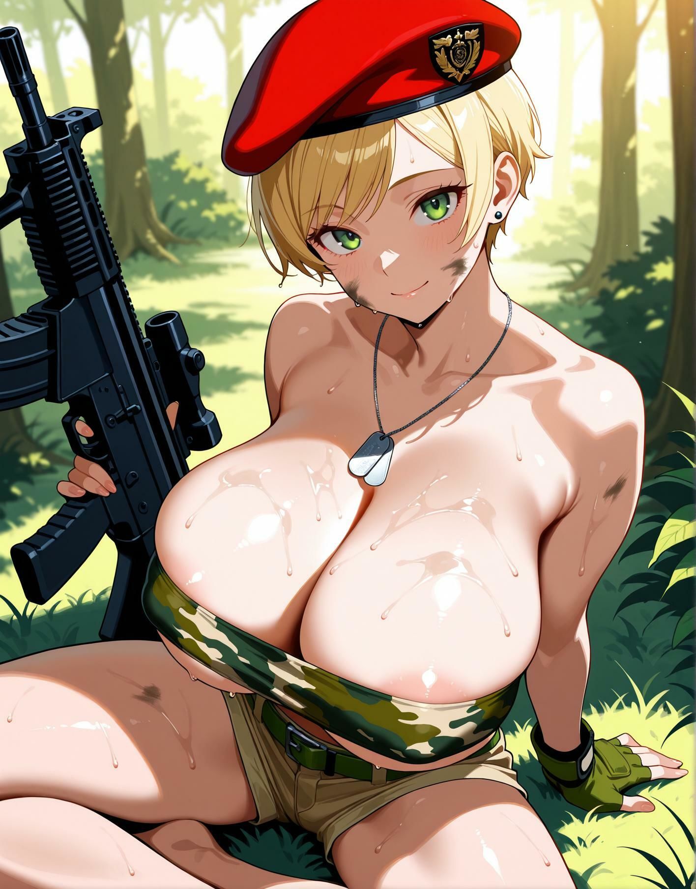爆乳隊長のパイズリ大作戦！！ サンプル2ページ目