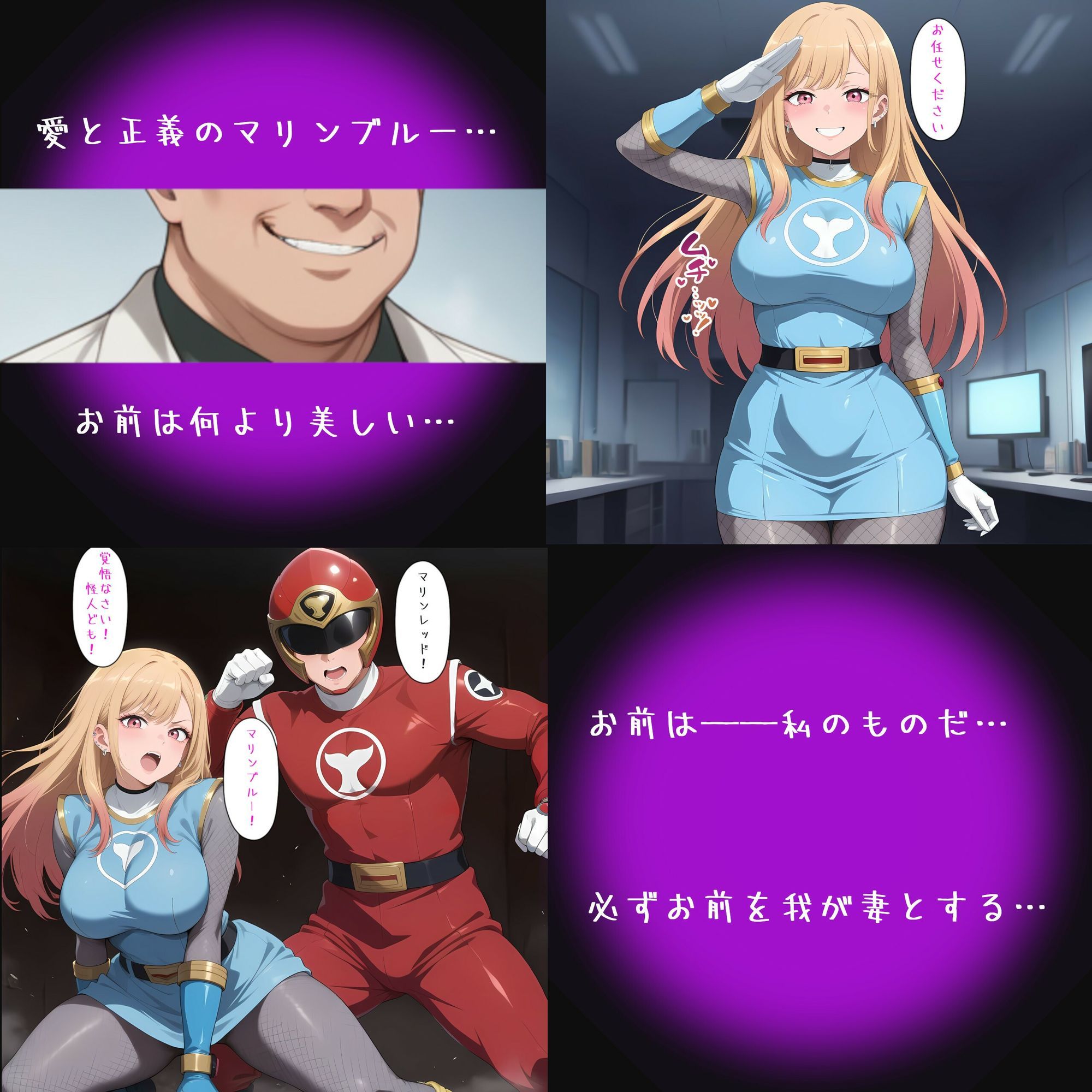 ヒロイン洗脳〜人魚戦隊マリンブルー〜 サンプル1ページ目