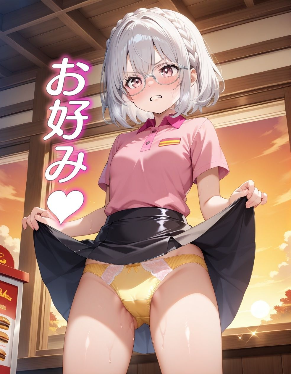 嫌な顔でパンツ見せてくるファストフード店員 サンプル7ページ目