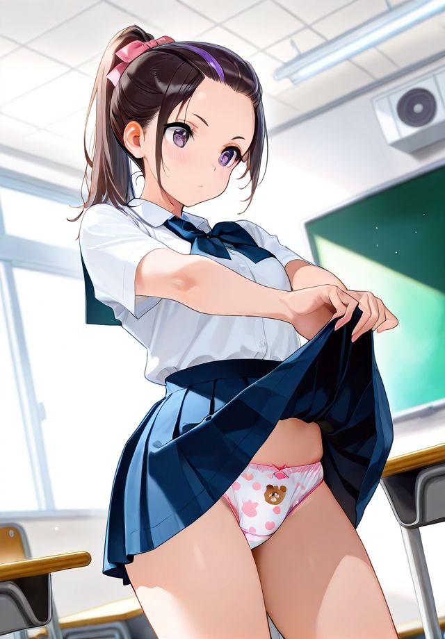 スカートまくり上げ  パンティ丸見え サンプル7ページ目