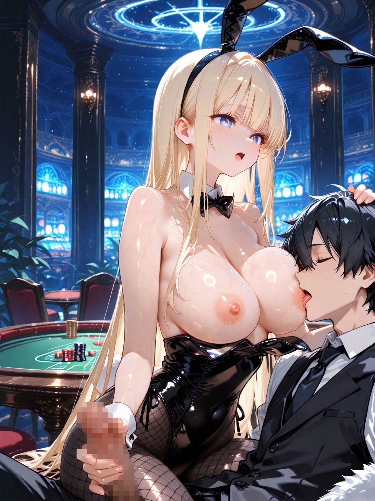 爆乳バニーガールと夢のハーレム性活 サンプル4ページ目