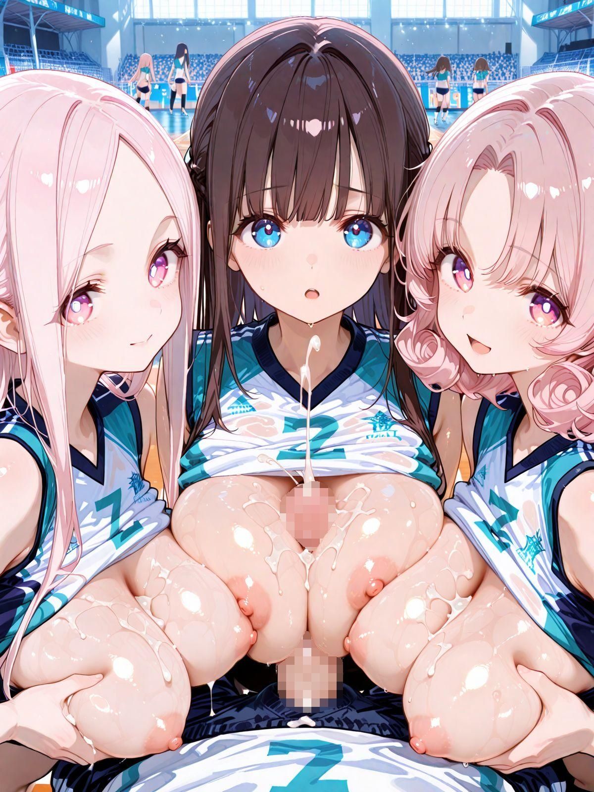 爆乳バレー部と夢のハーレム性活 サンプル5ページ目