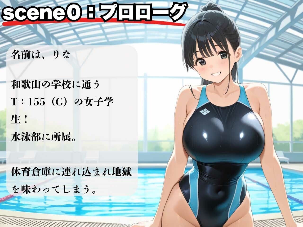 水泳部所属の美少女が肉便器堕ち！Gカップを揺らし若まんこ崩壊 サンプル2ページ目
