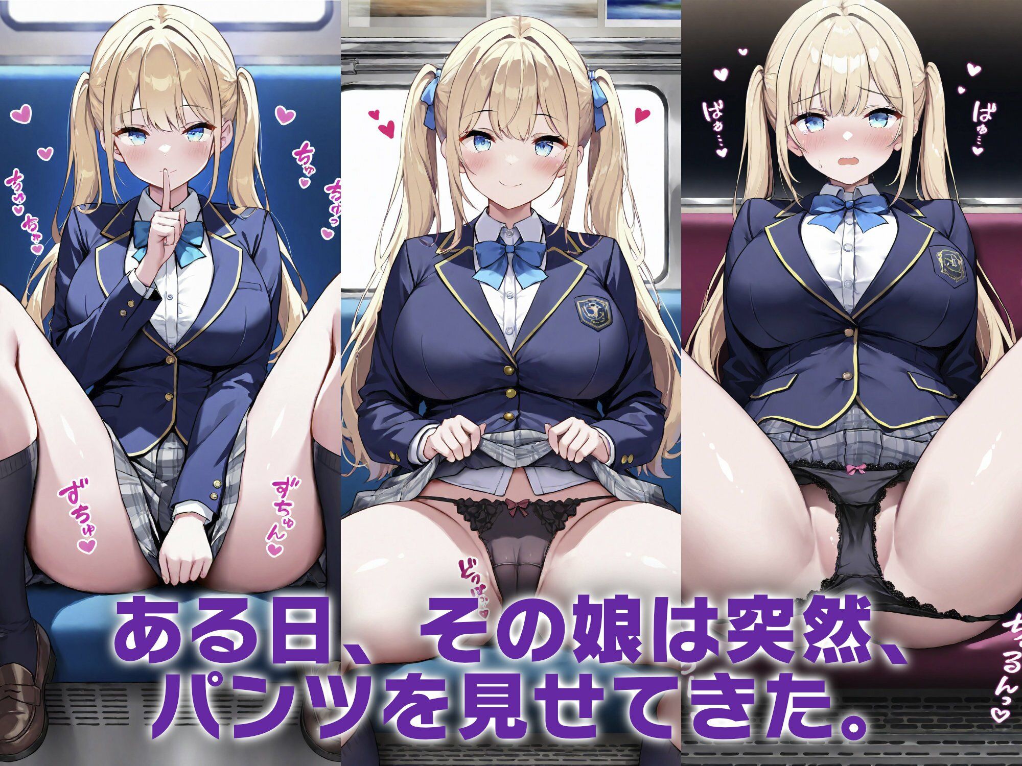 2人だけの電車で見せつけてくる娘に理性を失った僕は… 神崎ひまり サンプル3ページ目