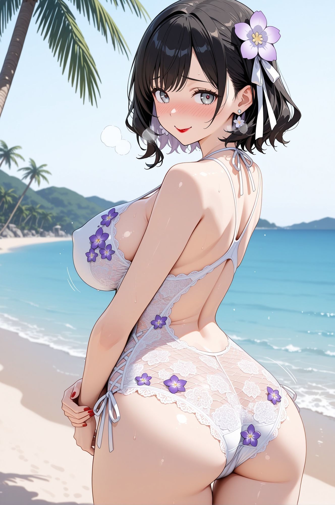 お母さんが水着グラビアのモデルになってくれるCG集 サンプル1ページ目