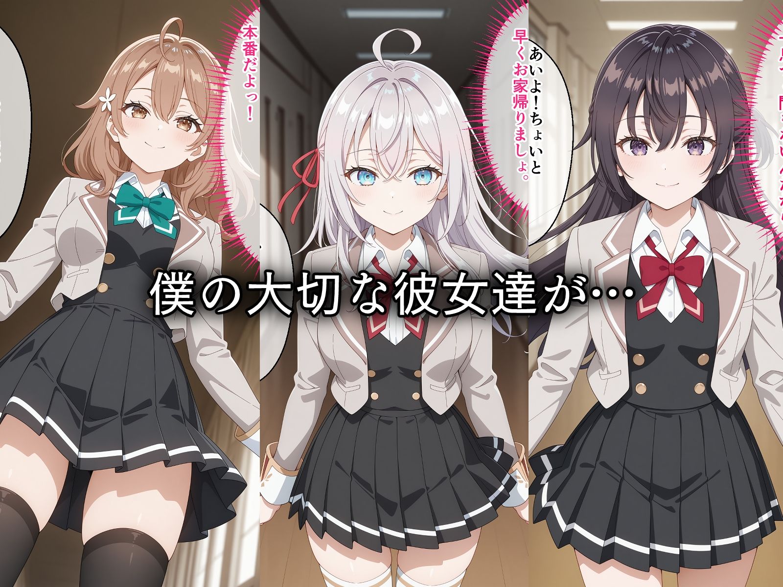 寝取られたデレる美少女達〜催〇アプリで種付け完了 サンプル1ページ目