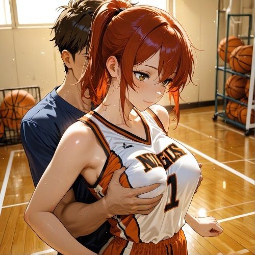 スポーツ女子セクシーイラスト集『女子バスケ選手山里亜希』 サンプル2ページ目