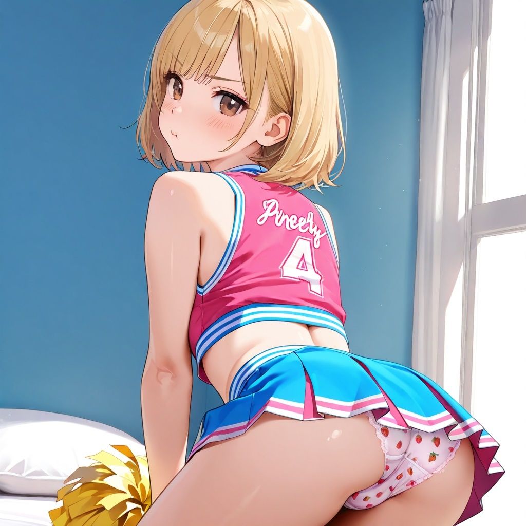 生パンチアガールの四つん這いパンチラ サンプル1ページ目