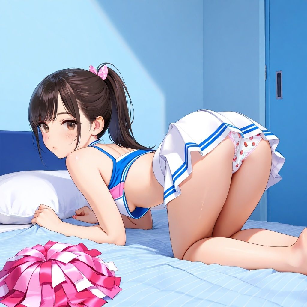 生パンチアガールの四つん這いパンチラ サンプル2ページ目
