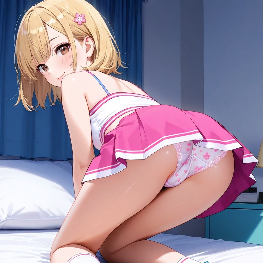 生パンチアガールの四つん這いパンチラ サンプル8ページ目
