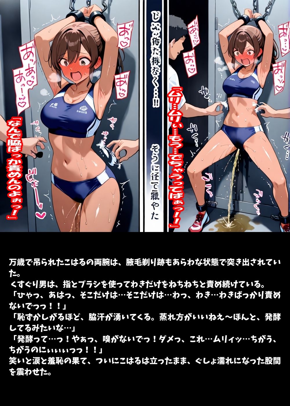 汗だく陸上女子、拘束くすぐり発狂コレクション サンプル5ページ目