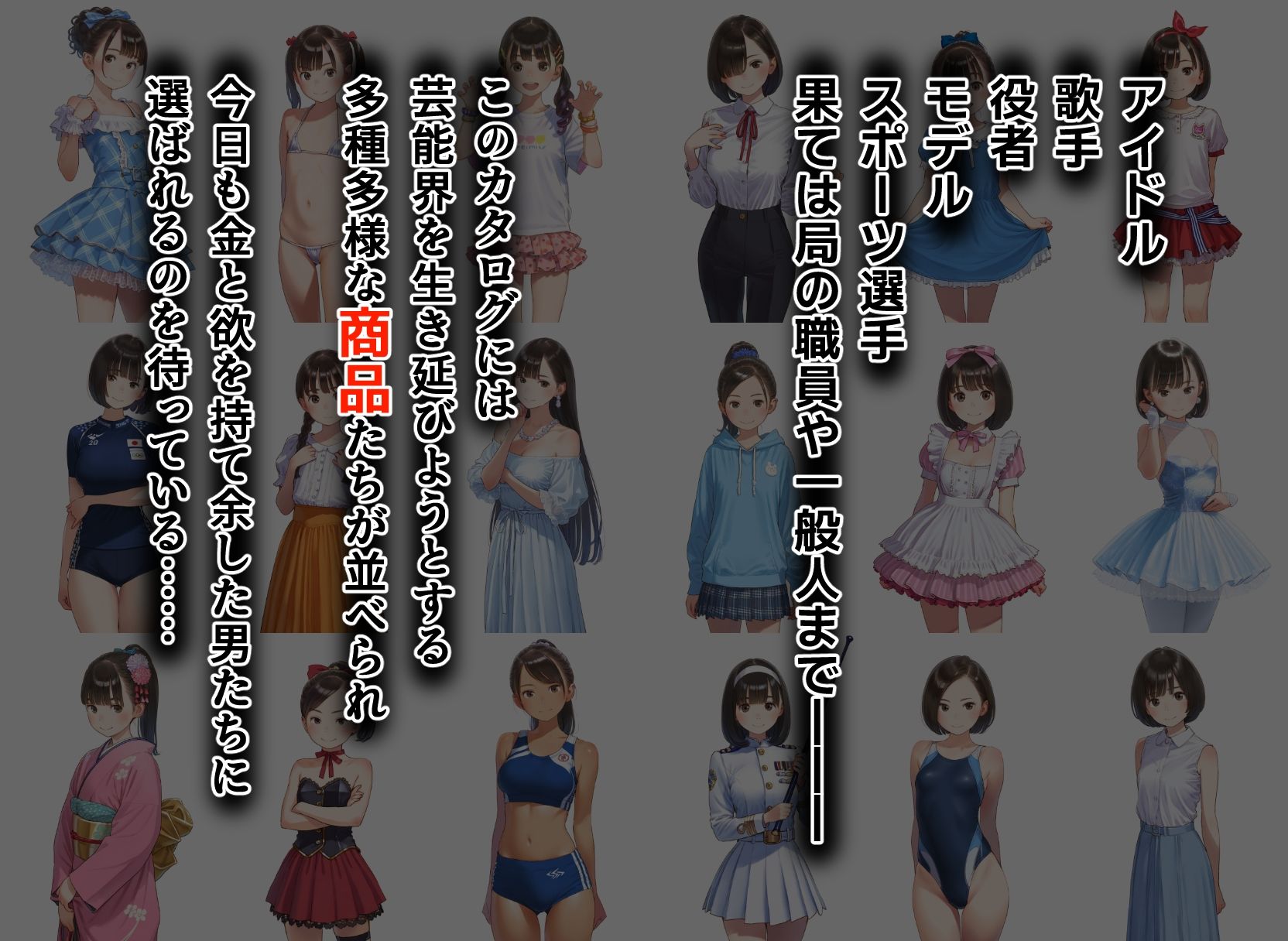 芸能界 性上納カタログ 「推しアイドルの穴、買いませんか？」 サンプル2ページ目