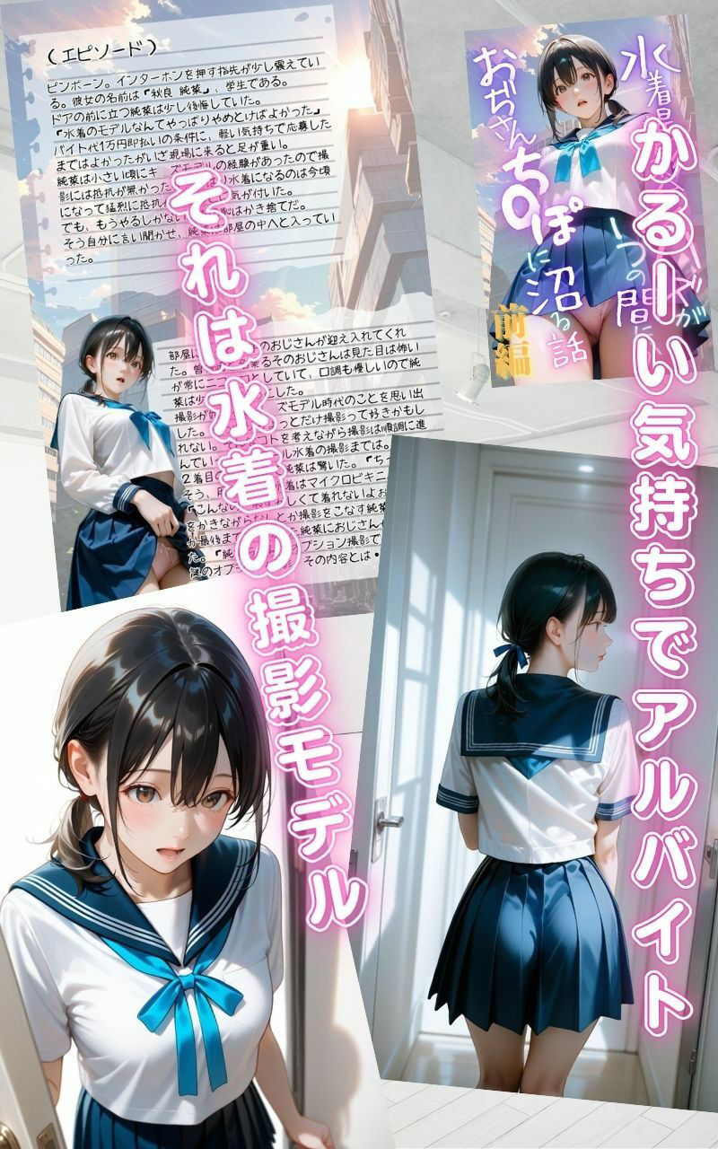 水着撮影会のはずが、いつのまにかおぢさんち〇ぽに沼る話1前編 サンプル2ページ目