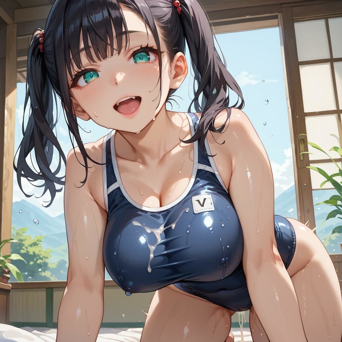ぴたっとスク水〜真夏の種づけ大作戦〜 ぱーと4 サンプル6ページ目