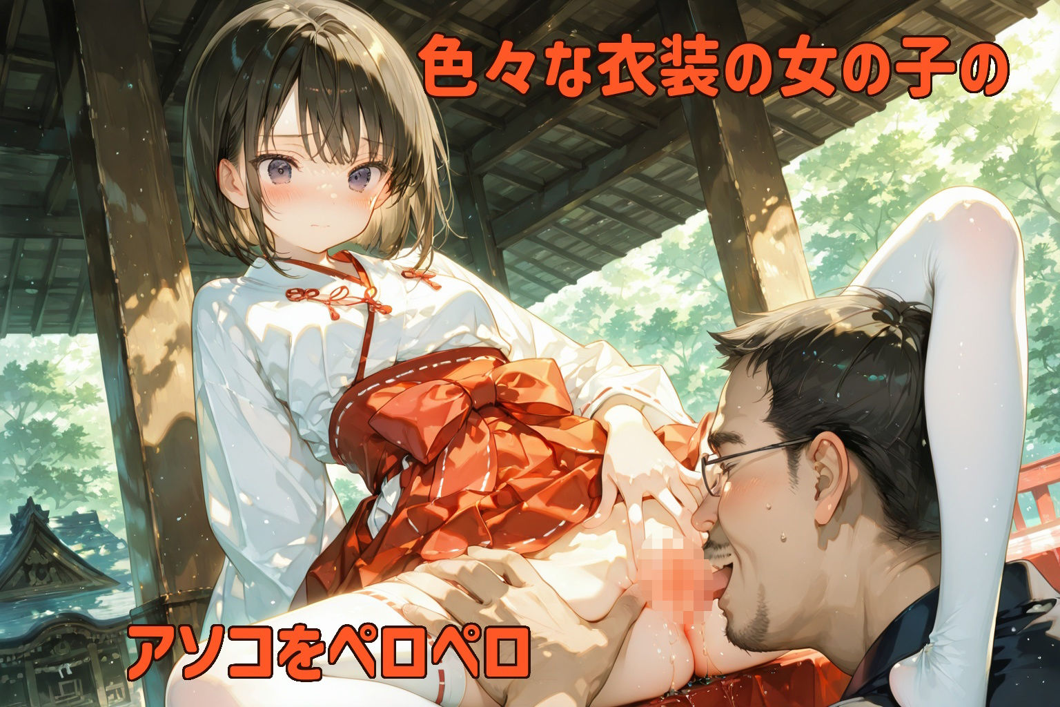 アソコをペロペロされちゃってる女の子のイラスト集 サンプル2ページ目