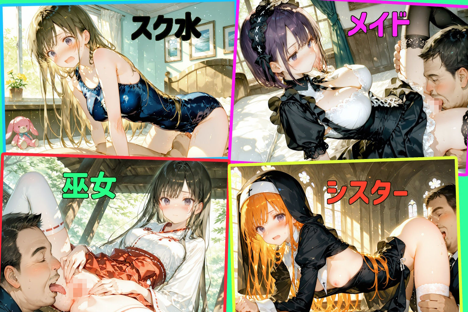 アソコをペロペロされちゃってる女の子のイラスト集 サンプル6ページ目