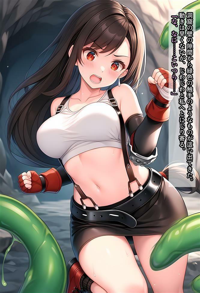 ティファちゃんが触手にヤラれる話 サンプル2ページ目