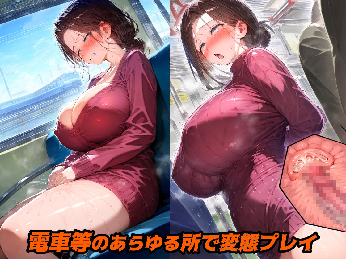 人妻NTR「こんなところで・・・」不倫相手のいいなり変態プレイ！羞恥の野外バイブでアヘ顔絶頂！【CG集500枚】 サンプル9ページ目