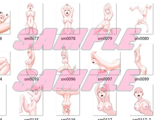 同人制作お助け素材「女体ポーズ集  （SM，触手緊縛用ポーズVOL，2）」 サンプル4ページ目