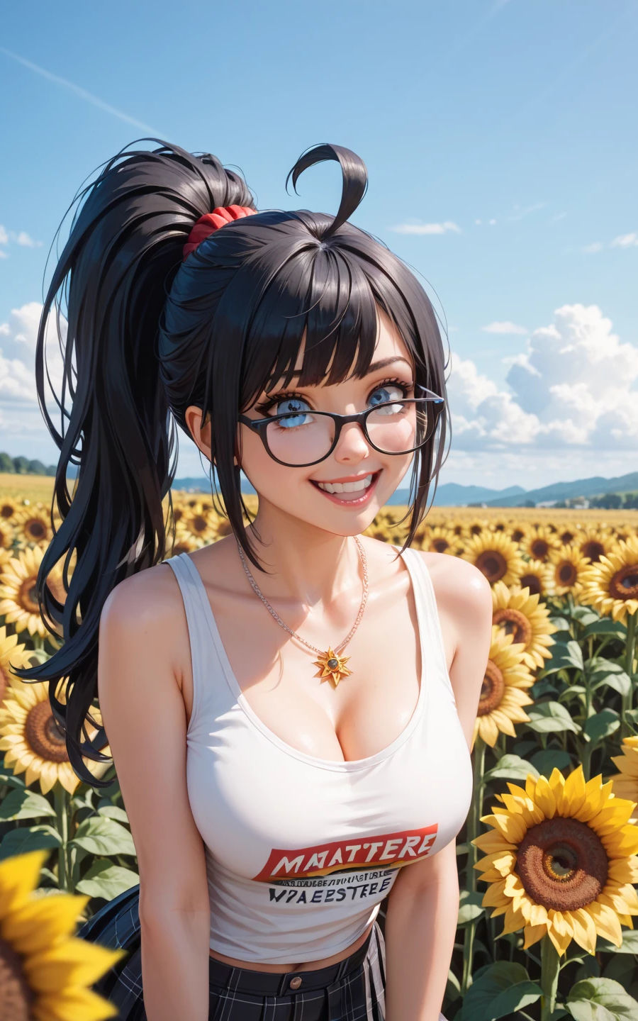 ヒマワリとユリ-ふたりの夏、あふれるまなざし- サンプル1ページ目