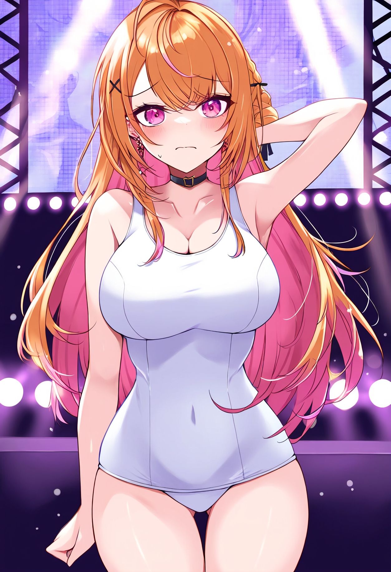 【買い切り版】バーチャル衣装故障で羞恥莉々華（English translation included） サンプル5ページ目