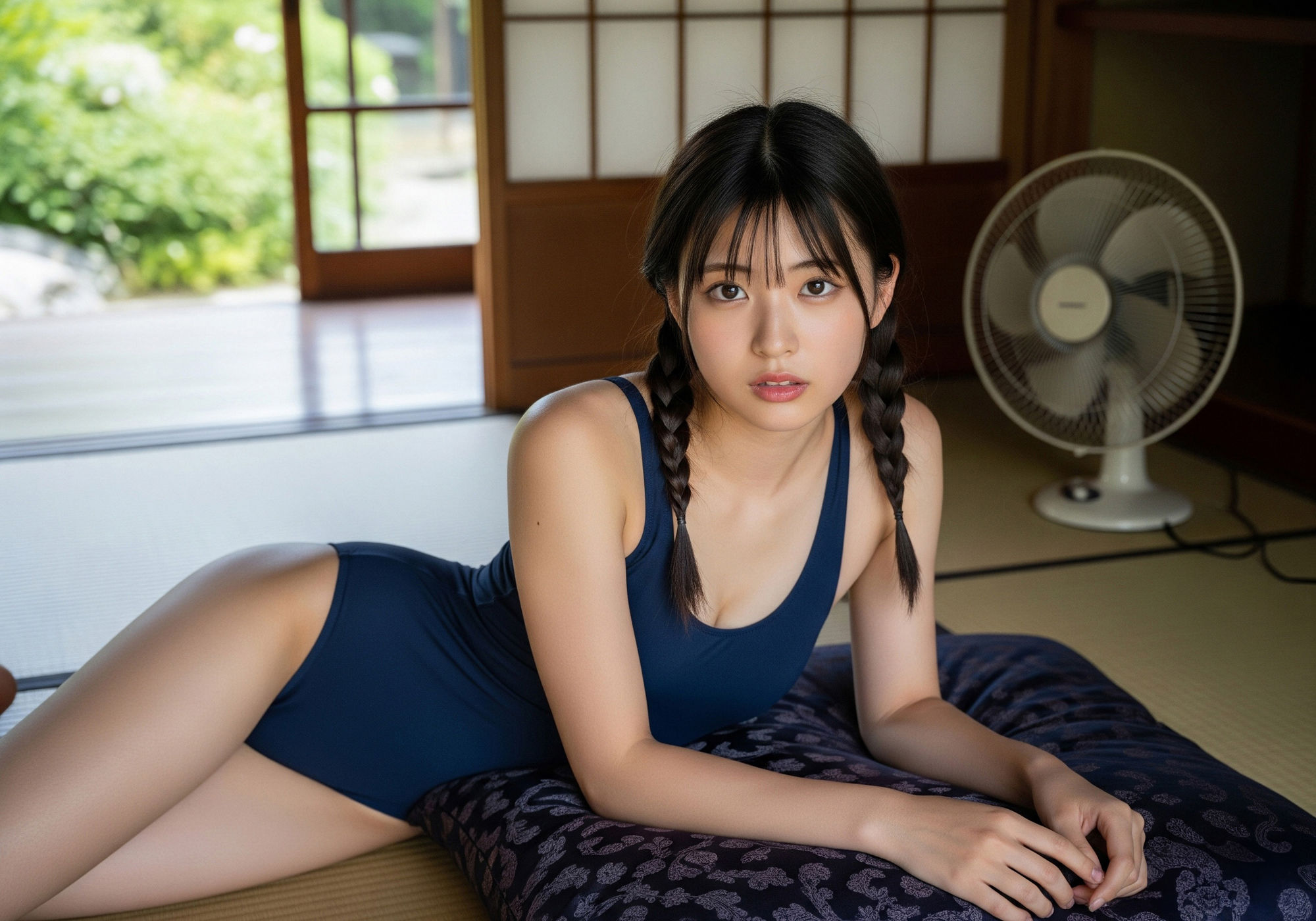 実家に帰省したら暑いからとの理由だけで スク水で過ごす姪っ子との夏休みが待っていた サンプル1ページ目