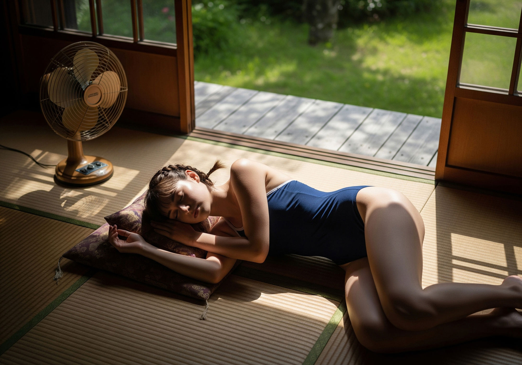 実家に帰省したら暑いからとの理由だけで スク水で過ごす姪っ子との夏休みが待っていた サンプル7ページ目