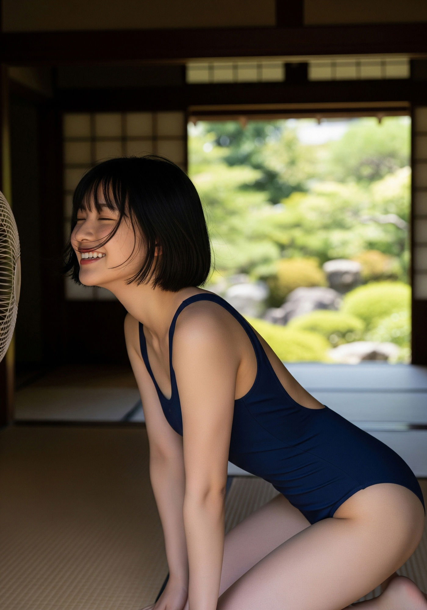 実家に帰省したら暑いからとの理由だけで スク水で過ごす姪っ子との夏休みが待っていた サンプル8ページ目