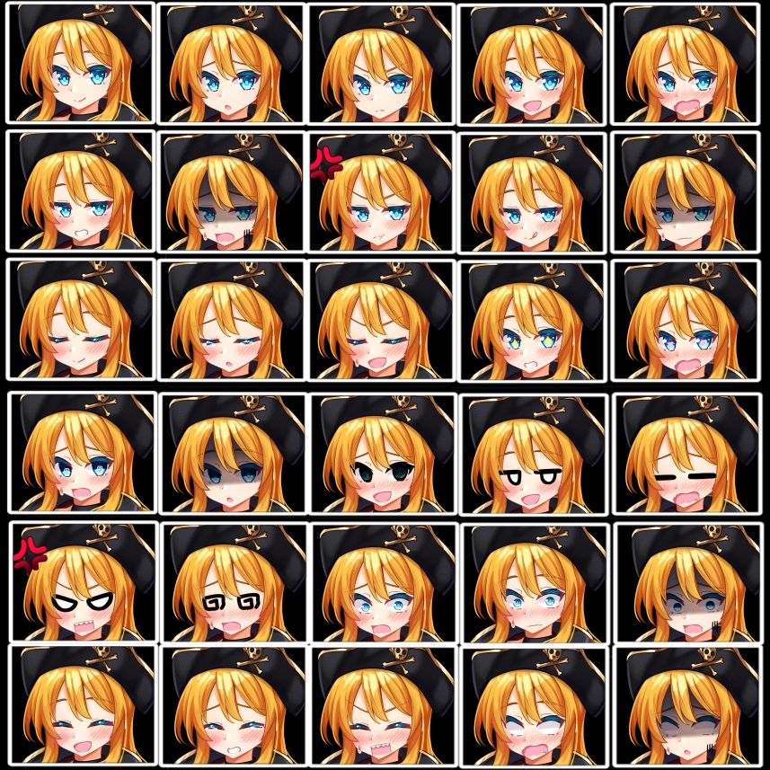 立ち絵素材集 ファンタジーキャラ サンプル7ページ目