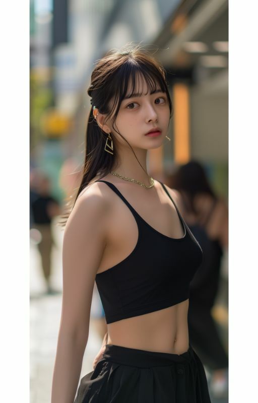 おへそ美人〜街中へそ写真集 サンプル1ページ目