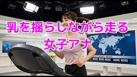 乳を揺らしながら走る女子アナ