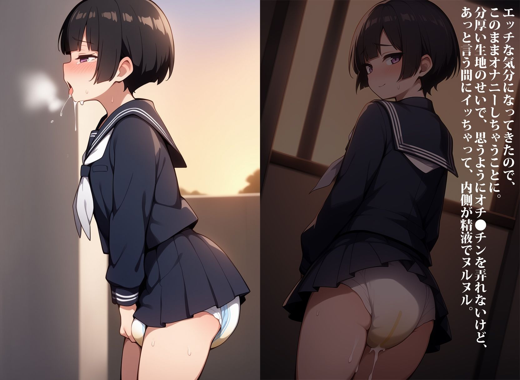 彼女のお下がり服でお漏らしプレイして男の娘調教させられるボク サンプル5ページ目