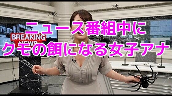 ニュース番組中にクモの餌になる女子アナ